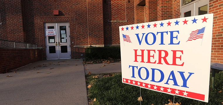 Voting sign